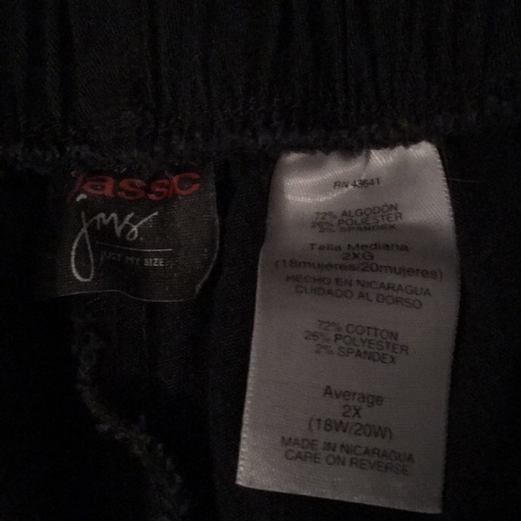 Classic Just My Size Pants in charcoal gray In 2x - Picture 2 of 3